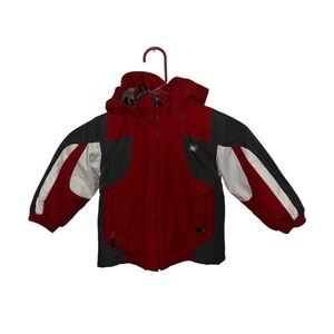 Red and Black Hooded Jacket